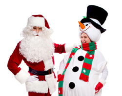 Аниматоры Санта Клаус и Снеговик